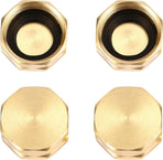 4 Pack Garden Hose End Caps with Washers, Brass Spigot Cap, 3/4" Female End Cap