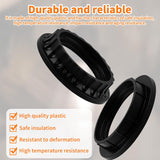 6 Pack E26 Lamp Shade Rings - E26 Light Socket Shade Rings Collar Ring,- 34mm (1-3/8") & 39mm (1-1/2") 2 Sizes Black Threaded Reducer Collar Ring for Light Socket, Hanging Lamp Holder Parts
