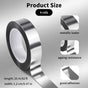 4 Rolls/110 Yard Metallic Mirror Tape - Silver 1/2'' Decorative Tapes - Self Adhesive Polyester Film Decor Tapes - DIY Graphic Art Tape - Wall Decor TV Frame Crafts Gift Box Wrapping