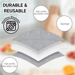 6Pcs 5'' Wax & Oil Applicator Pads - Reusable Microfiber Cleaning Pad - Scratch-Free Sponge Pads for Cutting Board Maintenance, Versatile Home Polishing - Machine Washable for Long-Term Use
