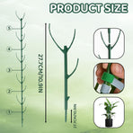 5-Pack Stackable Monstera Plant Support - Plant Stakes with Cage Rings for Indoor and Outdoor Plants Use - Garden Stakes for Climbing