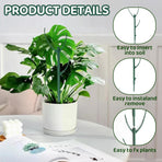 5-Pack Stackable Monstera Plant Support - Plant Stakes with Cage Rings for Indoor and Outdoor Plants Use - Garden Stakes for Climbing