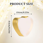 12 Pcs Silicone Flat Earring Backs for Studs, Clear Comfort Design, Earring Backs Replacements for Heavy Earrings Heart Shape