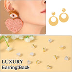 12 Pcs Silicone Flat Earring Backs for Studs, Clear Comfort Design, Earring Backs Replacements for Heavy Earrings Heart Shape