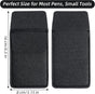 2 Pack Pocket Protector for Men Shirt, Black PU Leather Organizer Pouch Multipurpose Pocket Pen Holder for Pens Pencils & Cards Fits Shirt & Lab Coat Pockets