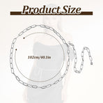 Silver Chain Belts for Women,Adjustable Womens Chain Belt Trendy Metal Belt for Jeans Dresses Pants