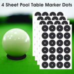 96Pcs Pool Table Marker Dots, Billiard Spot Position Stickers, Billiard Point Sticker Accessories, Pool Table Stickers