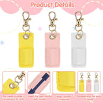 3Pcs Lanyard Pen Holder,Single Lanyard Pen Holder Anti-Lost PU Leather Badge Pens Keychain for Nurses,Courier,Office Supplies