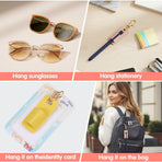 3Pcs Lanyard Pen Holder,Single Lanyard Pen Holder Anti-Lost PU Leather Badge Pens Keychain for Nurses,Courier,Office Supplies