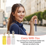 3Pcs Lanyard Pen Holder,Single Lanyard Pen Holder Anti-Lost PU Leather Badge Pens Keychain for Nurses,Courier,Office Supplies
