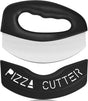 Heavy Duty Stainless Steel Pizza Cutter with Cover, Super Sharp Blade Pizza Knife Pizza Cutter Rocker, Perfect Kitchen Gadgets for Pizza Cutting Home Essentials (Black)