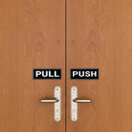 6Pack Push Pull Door Stickers,Adhesive Push and Pull Signs Stickers for Glass Doors and Other Side Doors in Business,Stores,Cafes,Shops - (2 x 5",Horizontal)