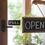 6Pack Push Pull Door Stickers,Adhesive Push and Pull Signs Stickers for Glass Doors and Other Side Doors in Business,Stores,Cafes,Shops - (2 x 5",Horizontal)