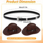 Cowboy Hat Band for Men, Adjustable Cowboy Hat Accesories for Western Fedora Panama Belts Leather Cowgirl Hatbands