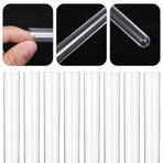 10 Pcs Plastic Test Tubes with Cork Stoppers, 15x150mm 15ml, Clear Vials with Seal Cap Container Transparent Test Tubes with Cork Stoppers for Jewelry Seed Beads Powder Spice Liquid Storage