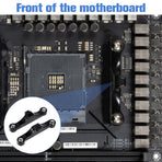 4 PCS AM5 CPU Bracket AM5 Motherboard CPU Cooler Fan Bracket, Desktop Computer Fan Retainer with Screws Black