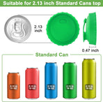 Silicone Soda Can Cover Lids, Pop Can Covers with Resealable Nozzle 6 Pack, BPA Free Stopper and Protector Reusable Beer Can Covers for Soda Fits Standard Cans
