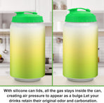 Silicone Soda Can Cover Lids, Pop Can Covers with Resealable Nozzle 6 Pack, BPA Free Stopper and Protector Reusable Beer Can Covers for Soda Fits Standard Cans
