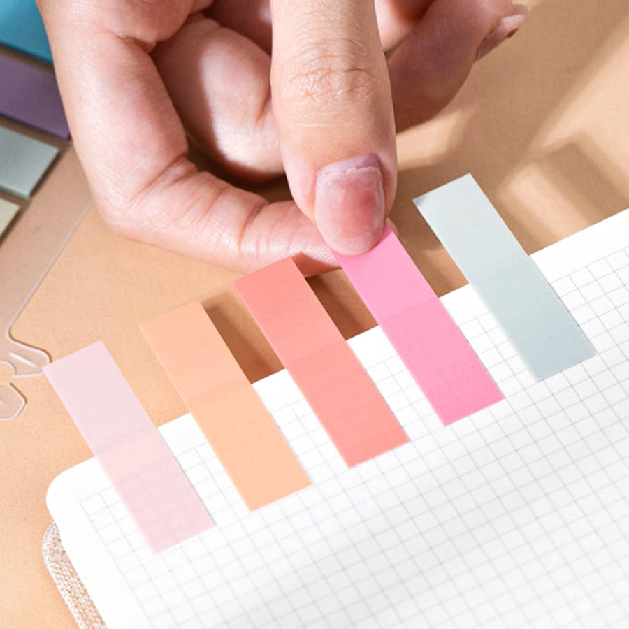 1200 Pcs Sticky Annotation Tabs Morandi Sticky Note Tabs Writable and Translucent Reminder Tabs with Ruler for Marking Page Notes Book Files