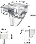 5mm Shelf Pegs 50 Pack Clear Crystal Plastic Cabinet Shelf Pins Shelf Holder Pins Replacement Pegs for Kitchen Furniture Cabinet Bookcase