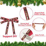 Christmas Ribbon, 3/8 Inch, 20 Yard, Red and Green Merry Wrapping Ribbon for Craft Wreath Decor Bow Flower Bouquet (2 Roll)