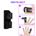 2 PCS Small Finger Splint, Adjustable Trigger Finger Splint, Straightener for Broken Strained Arthritis for Pinky, Index Splints for Teenagers and Women (Black)