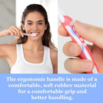 Petluno Nano Toothbrushes Medium Bristle Silicone for Sensitive Teeth and Gums Individually Wrapped Travel Toothbrush Set, Hard Multiple Colors (3 Box) 3 Box Pink Blue Green