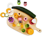11Pcs Vegetable Cutter Shapes Set Mini Cookie & Fruit Pie Stamps Mold Stainless Steel Cutters Food for Kids Baking and Supplement Tools Accessories Christmas Gift