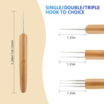 3 Pcs Dreadlock Crochet Hooks - Hook Tool for Hair Locs & Dread Braids 0.5Mm Braid Craft Weaving Needles with Interlocking