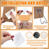 4Pcs Picture Frame Stand - Black Metal Table top easel -Heavy Duty Picture Holder Stand with Self-Adhesive for 5.9 to 10.2 inch Picture Frame Easel 5.12“ x 2.17”