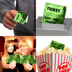 ceiba tree 1000 Raffle Tickets Double Roll Metallic Green Foil Ticket for Events Carnivals Entry Class Reward Prizes Party Supplies