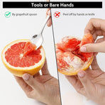 4-piece Grapefruit Spoons and Grapefruit Knife, 18/8 Stainless Steel