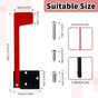 Flag for Mailbox,Red Mailbox Flag Replacement Kit Stainless Steel Mail Box Flags for Outside Metal Wood Wall Two Installation Options