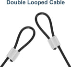 10PCS Stainless Steel Cable with Loops, 12 Inch 2mm Security Cable Short Wire Lock Cable Lanyard Chain Link Lock Vinyl Coated Thin Wire Rope for Outdoor Gates, Bikes, Luggage