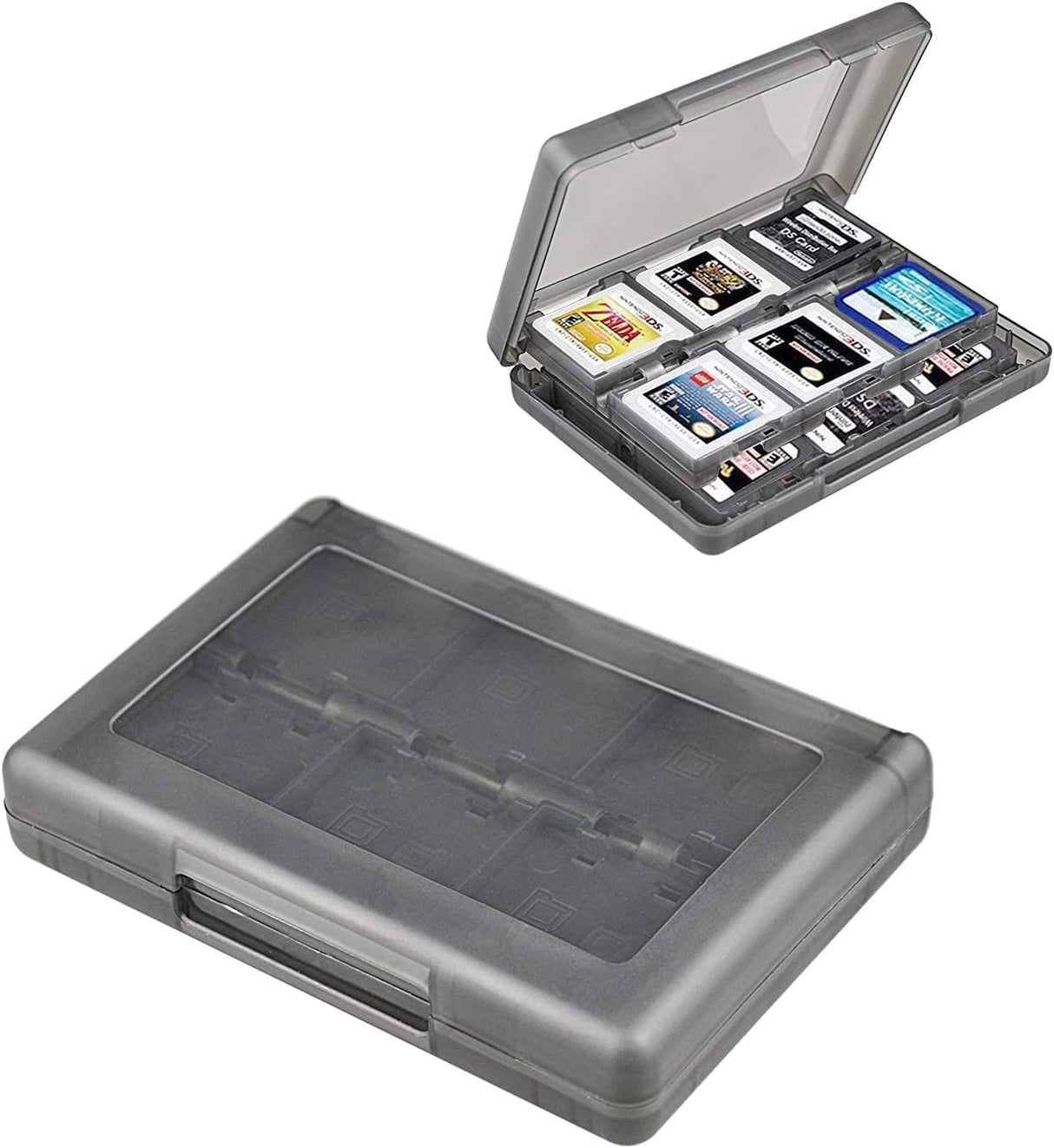 Black 26-in-1 Game Holder Case Fits up to 22 Games 2 SD Cards 2 Micro SD/TF Cards and 2 Stylus Pens for NEW 3DS / 3DS XL / 3DS LL