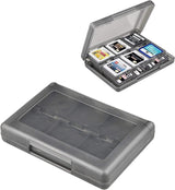 Black 26-in-1 Game Holder Case Fits up to 22 Games 2 SD Cards 2 Micro SD/TF Cards and 2 Stylus Pens for NEW 3DS / 3DS XL / 3DS LL - Rear View