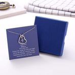 Kvekstio Christian Gift Heart Cross Necklace with Prayer Blessing Card for Teens Women, First Communion Confirmation Gift