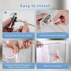 Toilet Handle Replacement Compatible with TOTOTHU004-CP Trip Lvr for ST701, CST854, CST884,Side Mount Toilet Flush Handle, Flush Tank Lever, Chrome