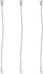 3 Pack Universal Toilet Flapper Chain Replacement Kit,Stainless steel,Including 12-Inch Chain,Hook,Ring