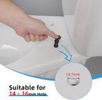 6 Pack Universal Toilet Seat Hinges Screw - Blind Hole Fixings Expanding Rubber Top Fix Nuts for Top Mounting - 3 Pairs With Two Expandable Ball