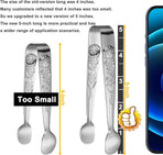 6PCS Mini Serving Tongs 5-Inch Small Sugar Tongs, Tiny Stainless Steel Kitchen Tong for Appetizers, Tea Party, Coffee Bar, Desserts (Silver)