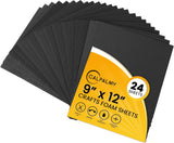 24 Ct Sheets Black EVA Cosplay Foam in 9” x 12’’ Sheets; High Density Thick Foam 85 kg/m³, 2mm (1/12”); Great for Costumes, Props, Armor, Masks, Arts and Crafts Projects