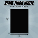 24 Ct Sheets Black EVA Cosplay Foam in 9” x 12’’ Sheets; High Density Thick Foam 85 kg/m³, 2mm (1/12”); Great for Costumes, Props, Armor, Masks, Arts and Crafts Projects - Side View