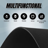 24 Ct Sheets Black EVA Cosplay Foam in 9” x 12’’ Sheets; High Density Thick Foam 85 kg/m³, 2mm (1/12”); Great for Costumes, Props, Armor, Masks, Arts and Crafts Projects - Top-Down View