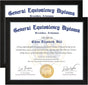 8.5x11 Diploma Frame, Black Picture Frame with Clear Plexiglass, 2 Pack Certificate Frame for Tabletop or Wall Display, 8.5x11 Document Frame, High School Diploma Frames