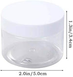 24 Pcs 1oz Plastic Cosmetic Jars,Round Leak Proof Clear Container with Lid,Wide-Mouth Refillable Small Storage Containers for Slime,Cosmetic,Lotion,Candy,Craft