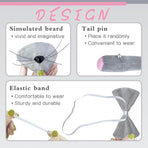 Mouse Costume Accessory Set,Rat Costume Set,Mouse Costume Set Includes Ear Headband,Tail,Nose,Bow Tie for Halloween