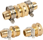 Garden Hose Repair Connector with Clamps, Fit for 3/4" or 5/8" Garden Hose Fitting, 4 Set