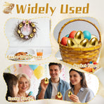 30 Pcs Gold Easter Eggs,2.3" Bulk Plastic Metallic Empty Easter Eggs,Fillable Shiny Golden Easter Egg for Easter Hunt Supplies,Basket Stuffers,Party Favor