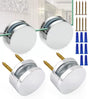 Upgraded 3-5mm Frameless Mirror Mounting Hardware 4 Pack Dual-Screw Fixing Mirror Mounting Kit with Heavy Duty Long Screws & Anchors